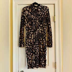 Vintage Calvin Klein Leopard Like Print Dress